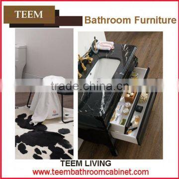 Teem home bathroom furniture Classic luxury bathroom cabinet laminate countertops sale