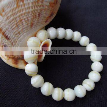 Make Natural Shell White Tridacna Bangles Bracelet Beads Bangles photo-4