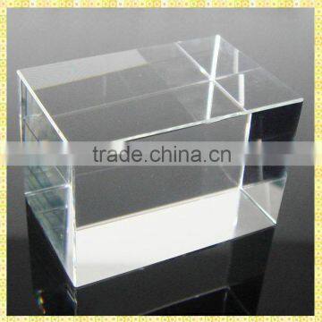 Unique Clear Cube Glass Paperweight For Business Souvenirs