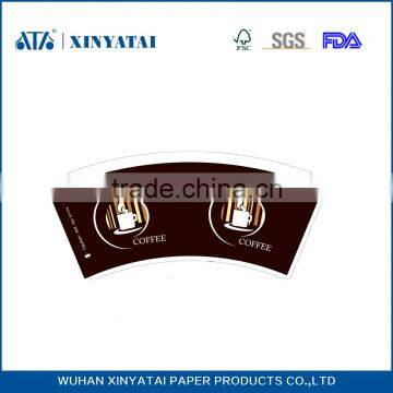 single side pe coated printed paper cup fan for ice cream