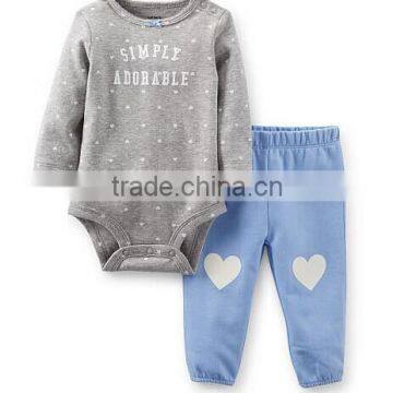 Adorable style long-sleeve 100% Autumn clothes set for baby