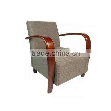 American style curved arm hotel chair wooden armchair furniture