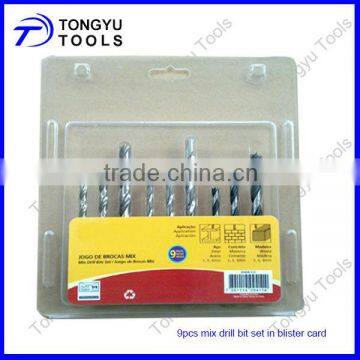 Tool Set With Combination Drill Bit