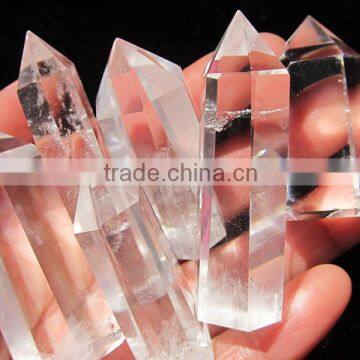 Nature healing charming white clear quartz point/wand