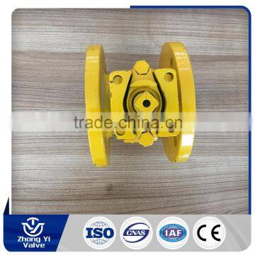 Good performance stainless steel double flanged ball valve with long handle