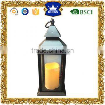 Home decoration Flameless Led Candle Lantern,Black plactic Led candle lantern