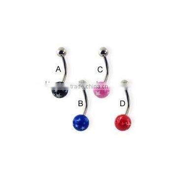 Single star ball belly button ring belly ring body piercing jewelry