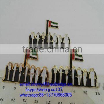 UAE National Day Pins Cheap Wholesale Magnetic Metal Emblem Badge,Metal Lapel Pins