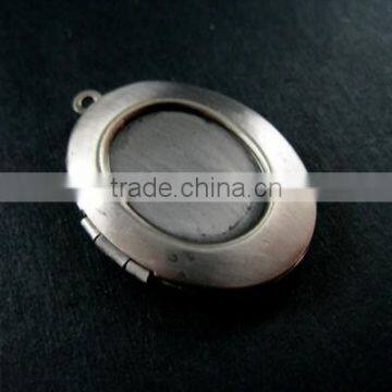 13x18mm Oval Bezel Tray Setting Vintage Antiqued Brass Silver Photo Locket Pendant Charm DIY Supplies 1123012