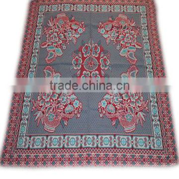 three colour Pattern and cotton Polyester Material cheap blanket 3