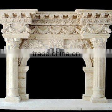 Marble Stone Fireplace Mantel Surround