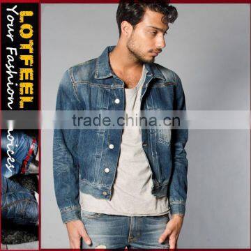 High quality Italian Vintage deisgn denim jeans jacket for man stylish jean jacket(LOTN049)