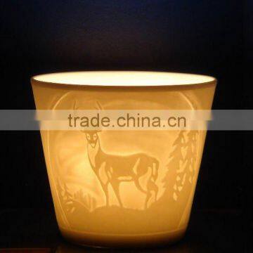 Porcelain Tealight Candle Holder -40157U