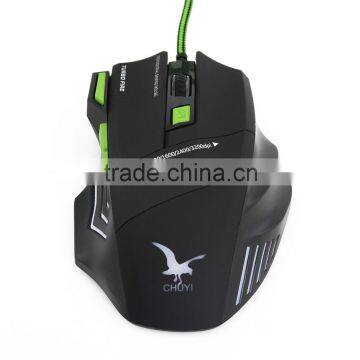 Hot Sale 2400DPI Wired 7D Optical PRO Gaming Mouse Mice Black