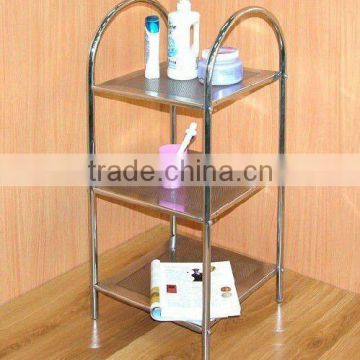 three-tier stainless steel rack/barthroom shelf