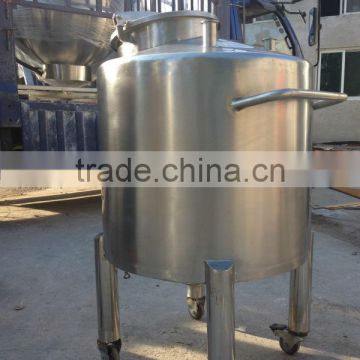 Small stainless steel storage tank can be moved