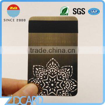 Stainless Steel Card With Magnetic Stripe Metal VIP Member Card