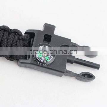 Paracord Survival Bracelet With a 350LB Parachute Cord, Fire Starter, Embedded Compass, Flint, Emergency Knife & Whistle photo-4