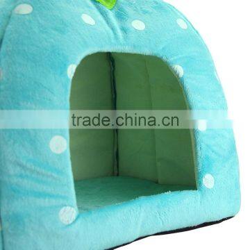 New Arrival Foldable Strawberry Shape Sponge Pet House Dog Cat Kennel S