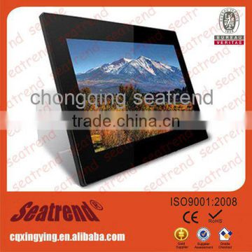 new design digital photo frame with infrared remote control, touch screen bluetooth digital photo frame presentation display