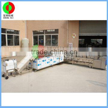 Very Popular Air Bubble Ozone Fruit and Vegetable Cutting Washing Drying Production Line, Full Automatic Machine photo-4