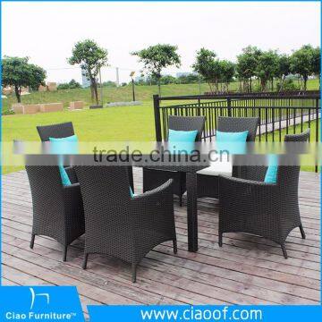Luxury 6 Seats Outdoor Furniture Rattan Dining Set / Rattan Garden Furniture photo-2