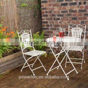 Fabulous Steel 2 Folding Chair 70cm Round Bistro Set Outdoor Furniture photo-2