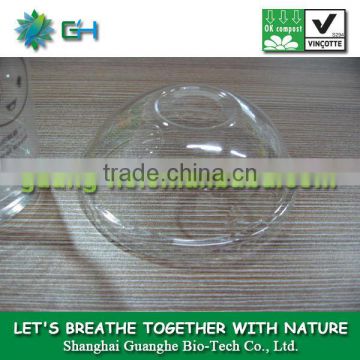 100 biodegradable lid,PLA (polylactide) clear plastic dome lids