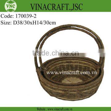 Bamboo wicker flower basket