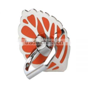 New Style Metal Leaves Shaped Finger Ring Clip Holder For Mobile Phone photo-2