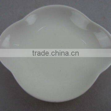 Stock white porcelain flower shaped sauce dish