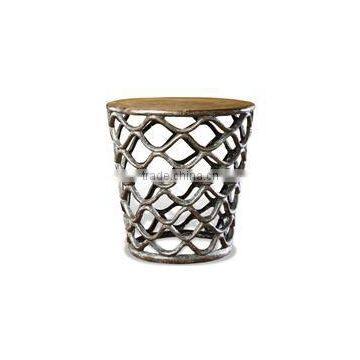 Metal Furniture Hammered Stool photo-3