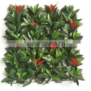 Outdoor UV protected artificial leaf fence mat