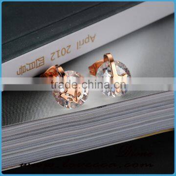 Beautiful Rose Gold Plated Earring Stainless Steel Cute Fox Animal Stud Earring for Women photo-4