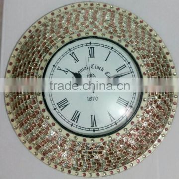 new modern design mosiac metal clock