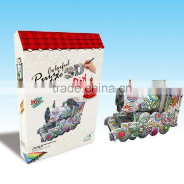 newly-developed 3D painting paper puzzle for kids LT8881B