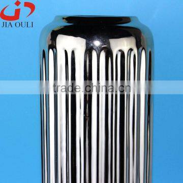 High Quality Home Decor Plating Silver Ceramic Vase, Plating Vase photo-2