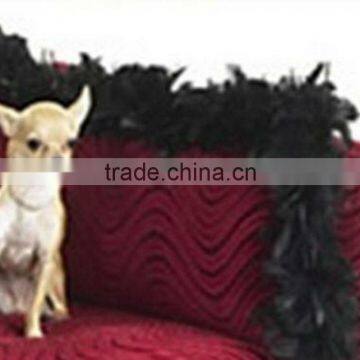 Luxury Red Pet Bed/The Chaise Bed Collection Celebrity Furniture/Beautiful Turkey Feather Trim Dog Bed-BG800003 photo-6
