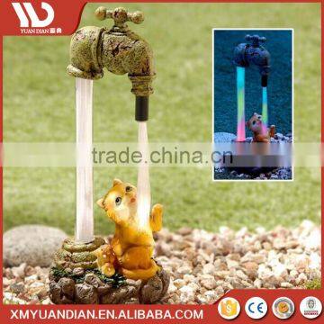 China Product Art Work Animal Resin Craft Solar Light Garden