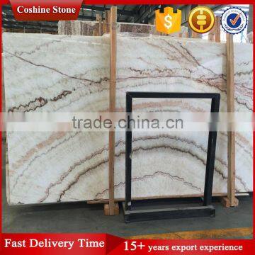 Light Transparency High Oiliness Polished Rainbow Onyx Stone Slabs photo-3