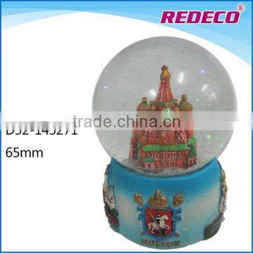 Resin customized water globe for souvenir