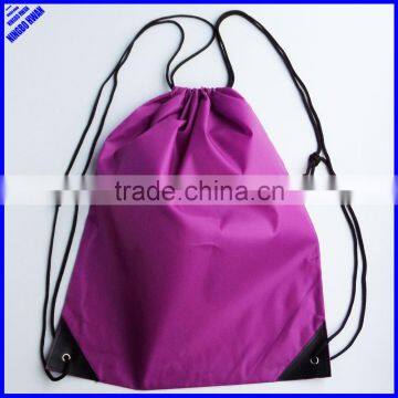 Cheap promotional pink color 190T woven draw string bag