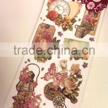 Embossed Sticker, Antique Elegance Design Sticker for Decoration, Classic Decorative Shinny Glitter Sticker photo-3
