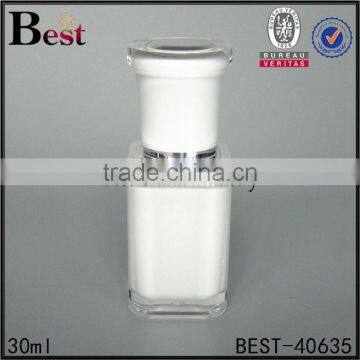 Special Square Shape 15ml 30ml 50ml Lotion Bottle Empty Luxury Silver Color Acrylic Body Lotion Bottle With Pump photo-4