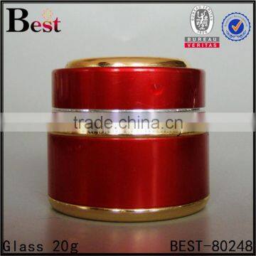 10g 20g 30g 50g Metal Cosmetic Aluminum Jar Custom Black Green Purple Silver Red Color Glass Cream Jar photo-4