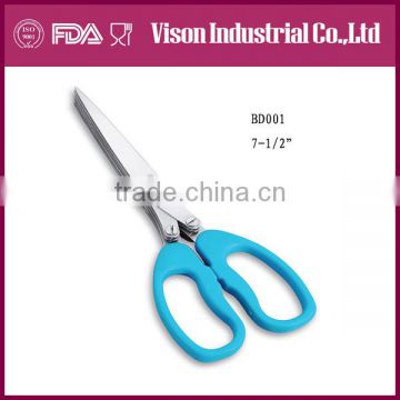 New Stainless Steel 5 Blade Cut Shredding Scissors Sharp Herb Kitchen Tool (BD001))