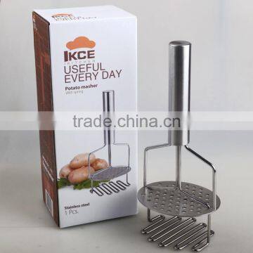 high quality Cheap Creative kitchen stainless steel self-motion press mashed potato vegetables ricer mashers maker as seen on tv