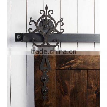 High Quality Hot Sale Barn Door Sliding Flat Steel Black Door Roller and Track With Soft Closer photo-5