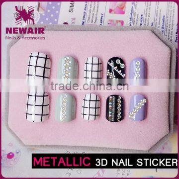 New Air Hot Sale Metallic 3D Nail Sticker photo-2