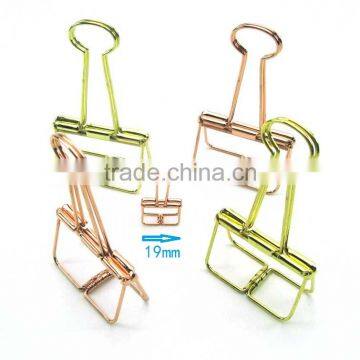 special empty butterfly shape metal folder binder clips in golden and rose golden with strong strength